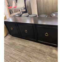 Dark Wood 3 Cabinet Credenza