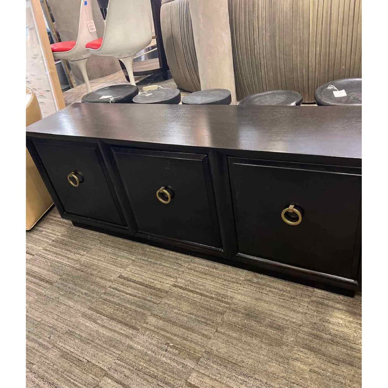 Dark Wood 3 Cabinet Credenza