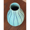 Small Blue Dimpled Ceramic Vase