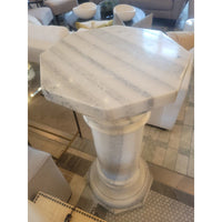 White Marble Column - colletteconsignment.com