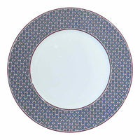 Hermes Tie Set Porcelain Salad / Dessert Plate w/ Orange Trim