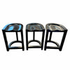 Set of Three  Black Bar Stools by Noir