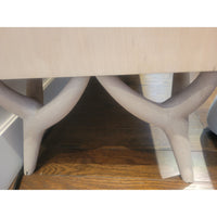 4-Door Bleached Walnut Credenza on Sculpted Legs Attrib. to Tony Ingrao (AS IS)