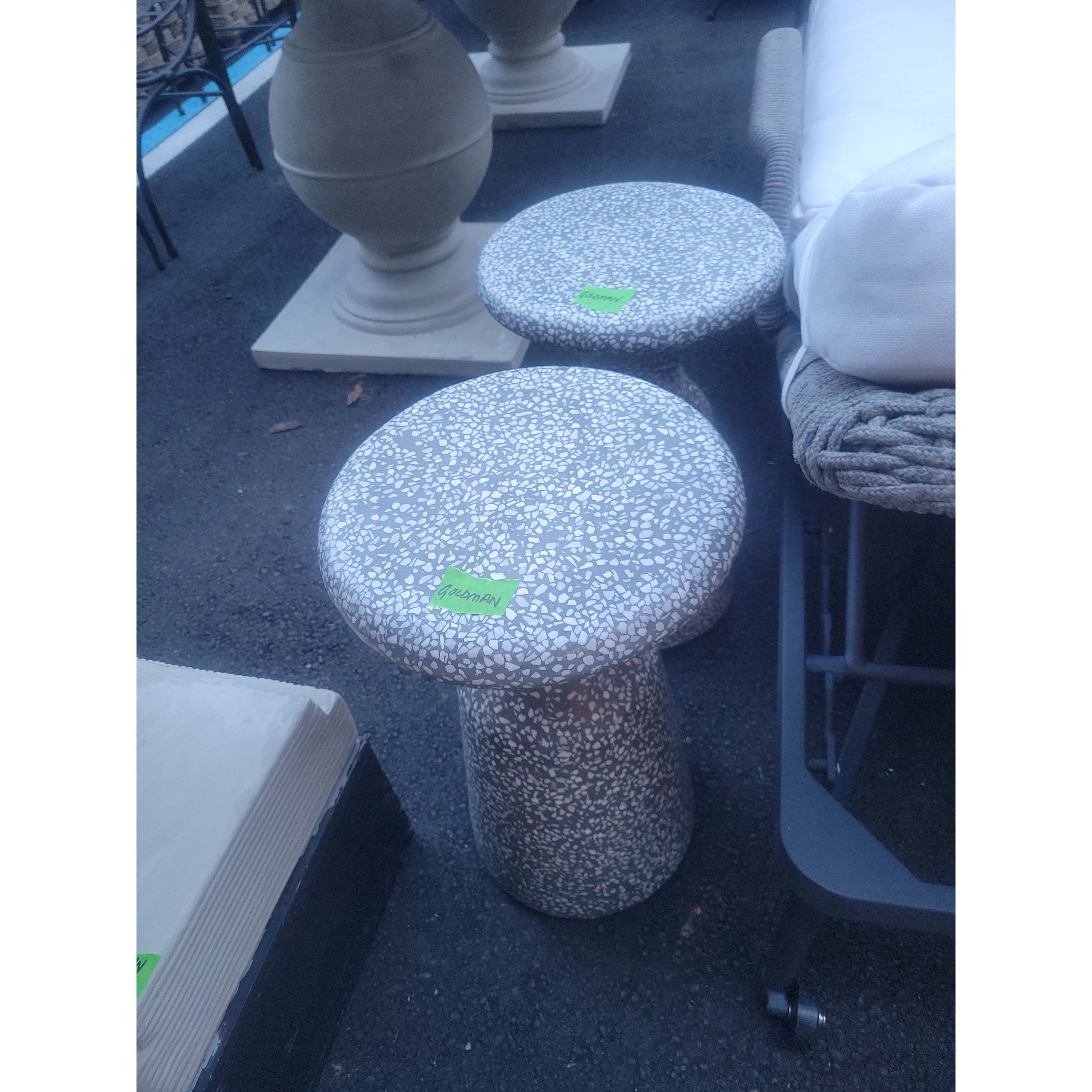 'Madelyn' MCM Weather-Proof Terrazzo Drink Table by Made Goods