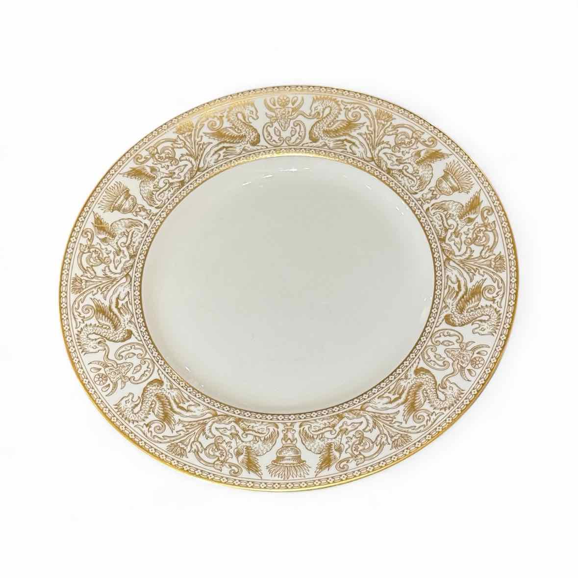 Set of Eleven Wedgewood Florentine Gold Dinner Plates 10.75" Dia