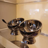 Boxed Set of Two Stainless  Ice Cream Bowls, 10"Lx6"Dx4"H