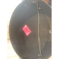 Round Rustic Natural Wood Mirror w/ Hook