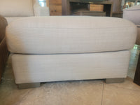 9-ft Belgian Linen Classic Slope Sofa w/ Ottoman by RH