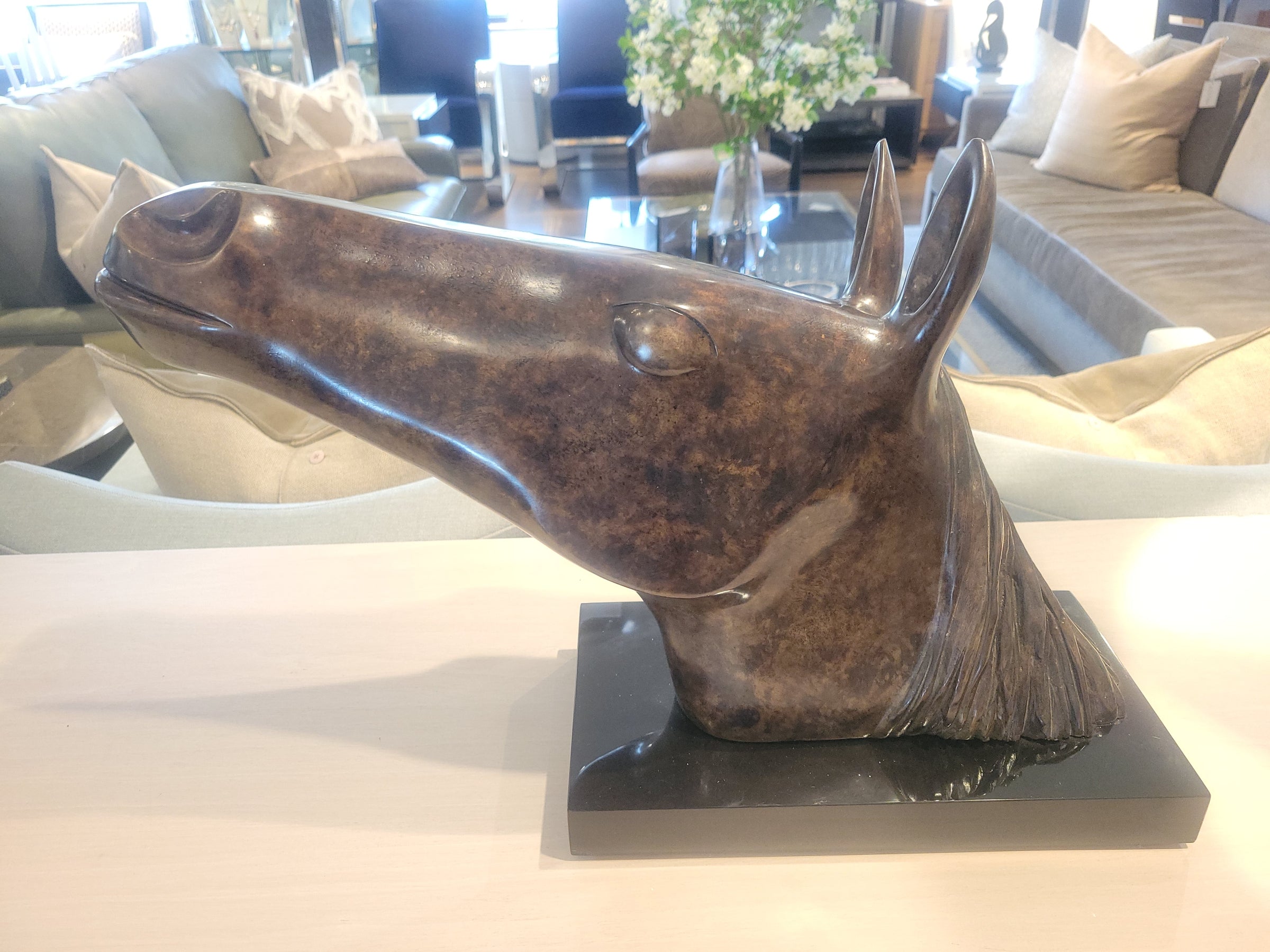 'Stallion I' Bronze Sculpture on Marble Base Ed. 2/9 by Robert L. Hooke