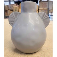 Glazed Gray Ceramic Jug w/ 2 Extensions