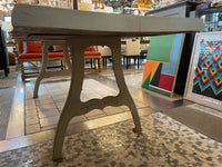 Bleached Mango Slab Live Edge Dining Table on Iron Legs by Christian Dunbar