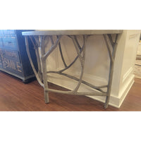 Duke Stonecast Demilune Table by Made Goods (AS IS)