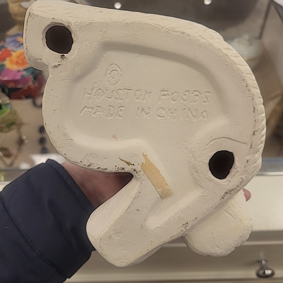 Ceramic Polar Bear Vessel w/ Plaid Ribbon