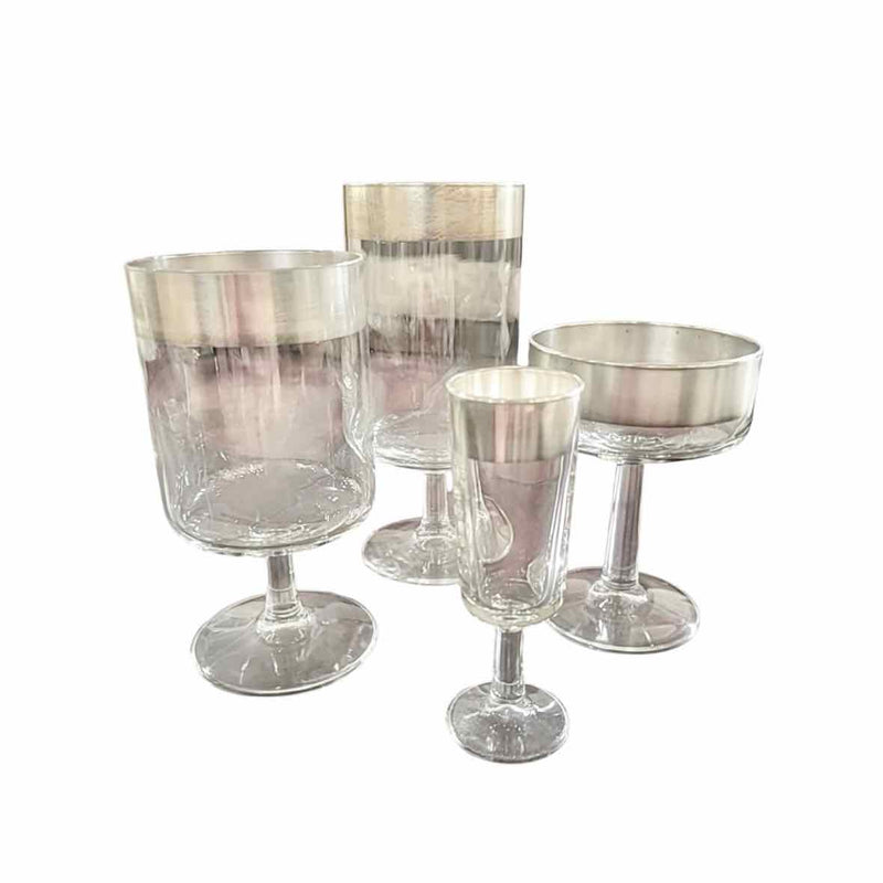 Dorothy Thorpe Silver Glassware Set of 26