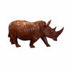 Carved Wood Rhino, AS IS, Horn Has Been Repaired, 23"Lx9"Dx12"H