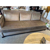 Custom Sofa by Holly Hunt w/ J. Robert Scott Velvet & Samuel & Sons Leather Welt - colletteconsignment.com