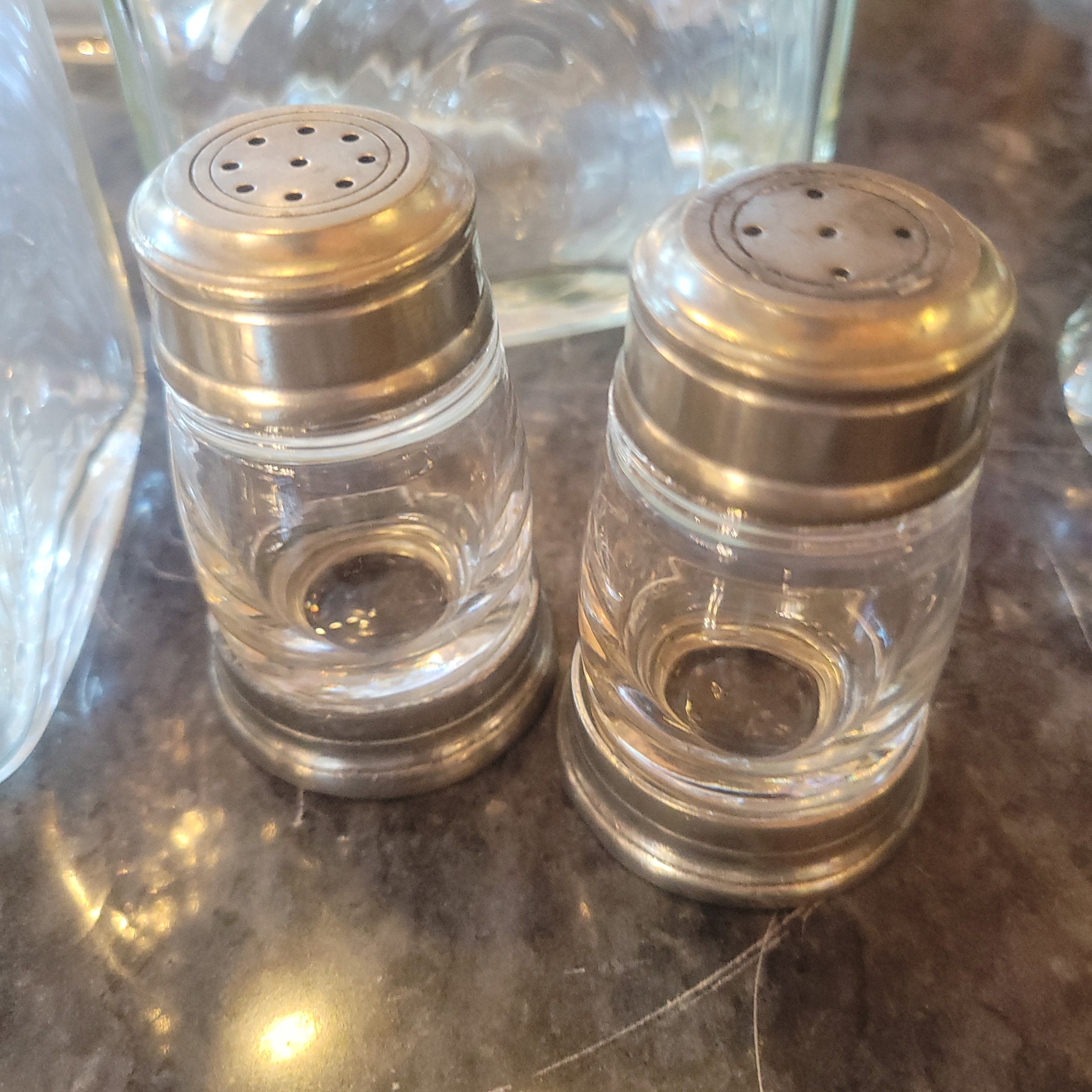 Glass Salt and Pepper Shakers