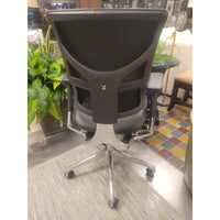Black Vegan Leather Executive Rolling Desk Chair by X-Chair
