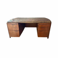 Contemporary Executive Desk w/ A Marble Top 72"Lx35"Wx29"H