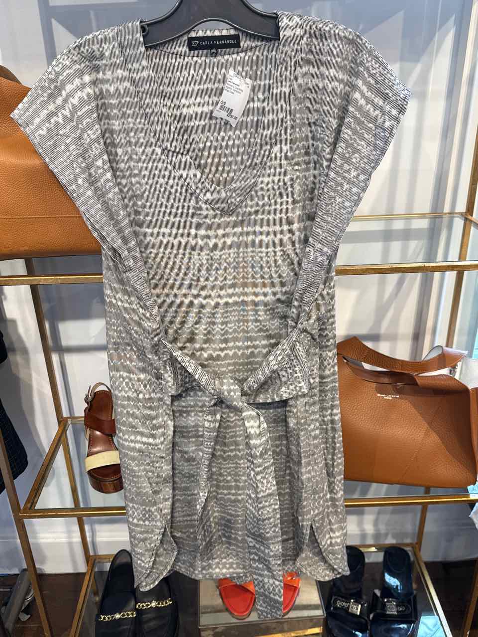 Women's Carla Fernandez Size O/S Gray/White Dress