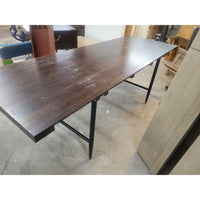 Wood & Metal Desk w/ White Marble Top by Maria Yee (AS IS)