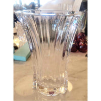 Crystal Oval Flower Vase by Orrefors Sweden