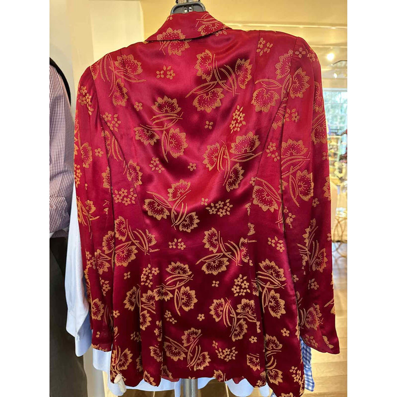 Men's House Van Leeuven NY  Size Red,Gold Embossed Jacket