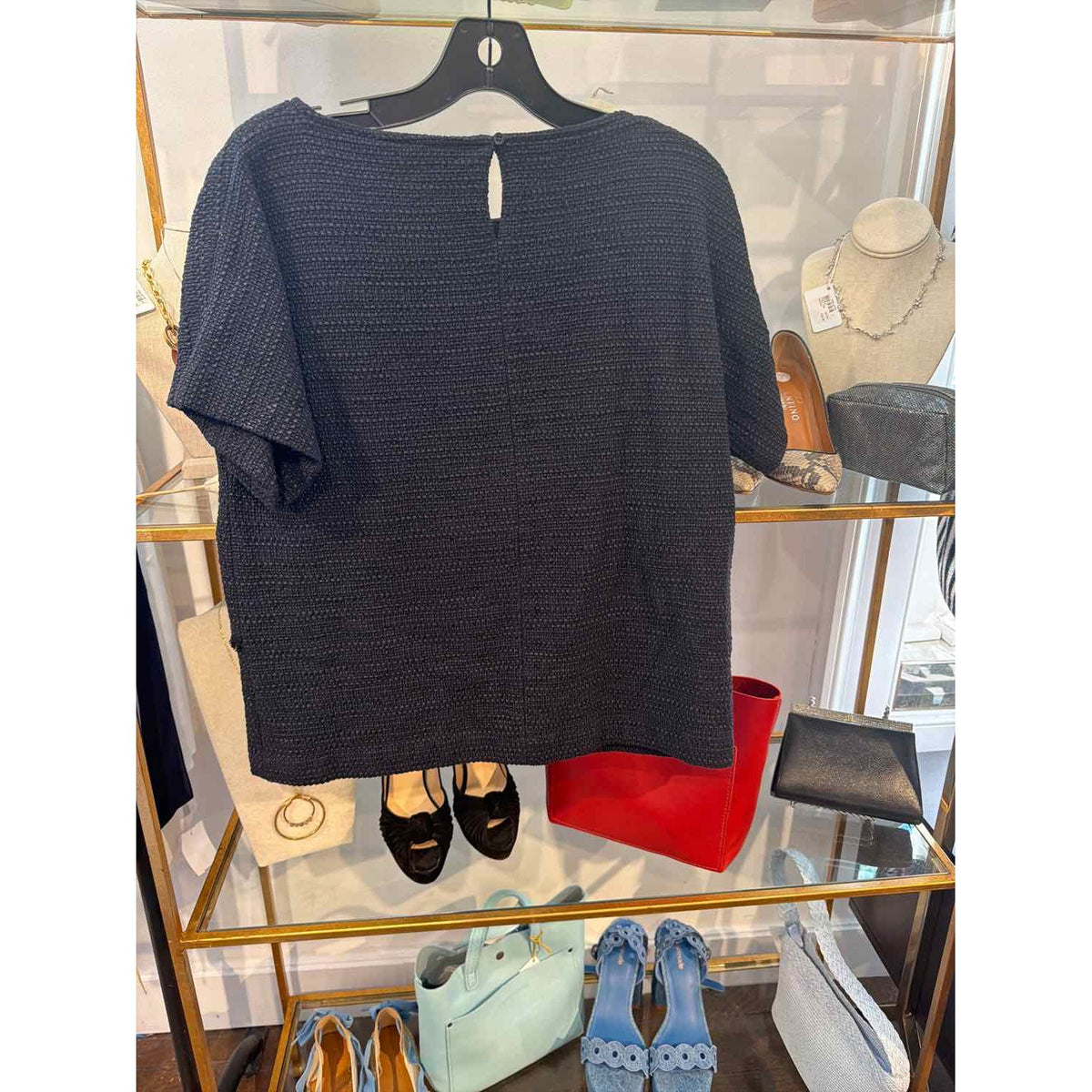 Gerald Darel Size 38 Black Blouse