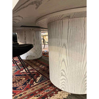 Ash Dining Table w/ Cylinder Bases