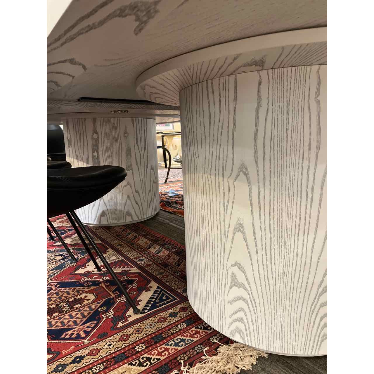 Ash Dining Table w/ Cylinder Bases