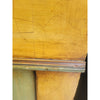 Antique Yellow Painted Wood Cabinet w/ White Carrera Marble Top - AS IS