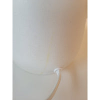 PAIR of White Stone Table Lamps w/ Shades
