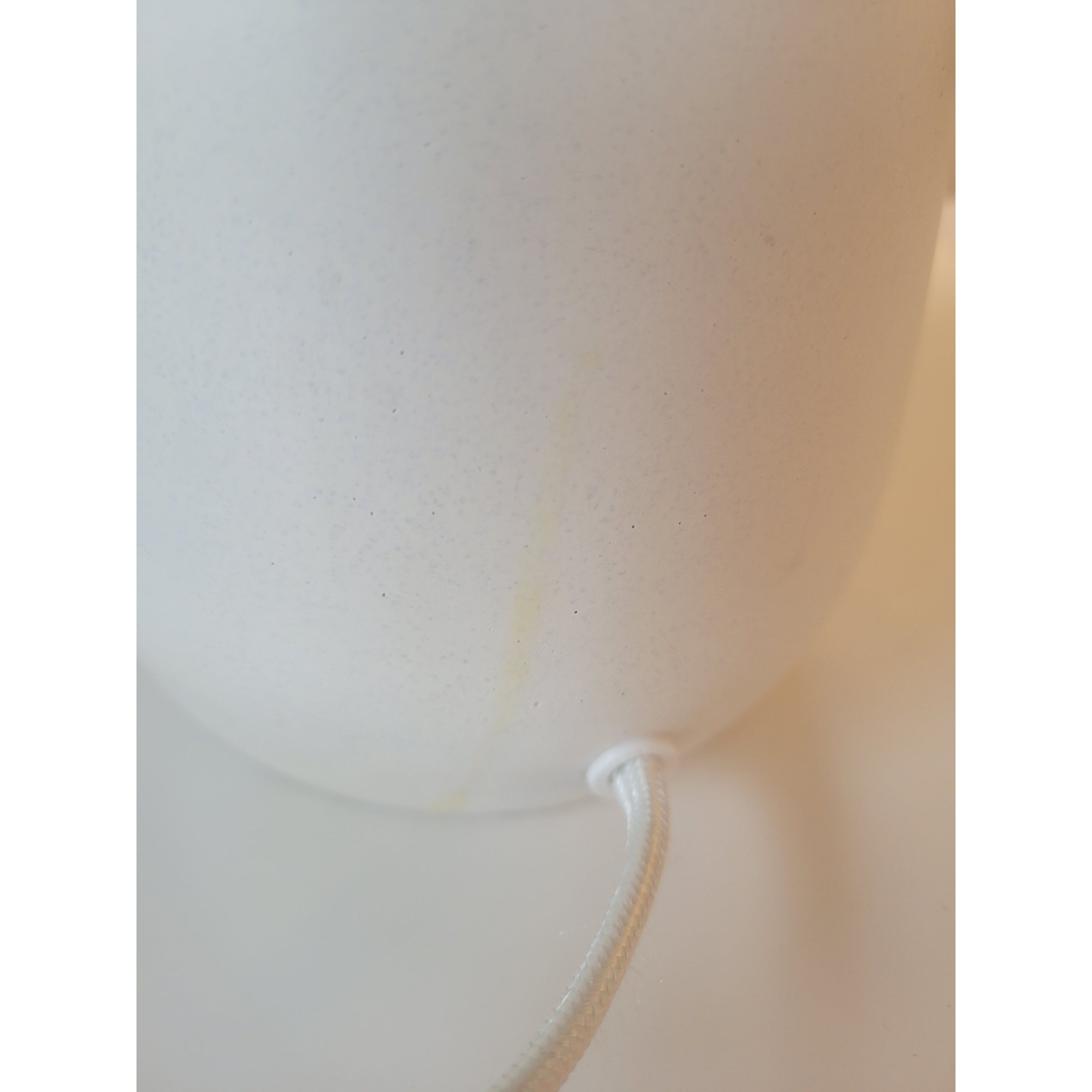 PAIR of White Stone Table Lamps w/ Shades