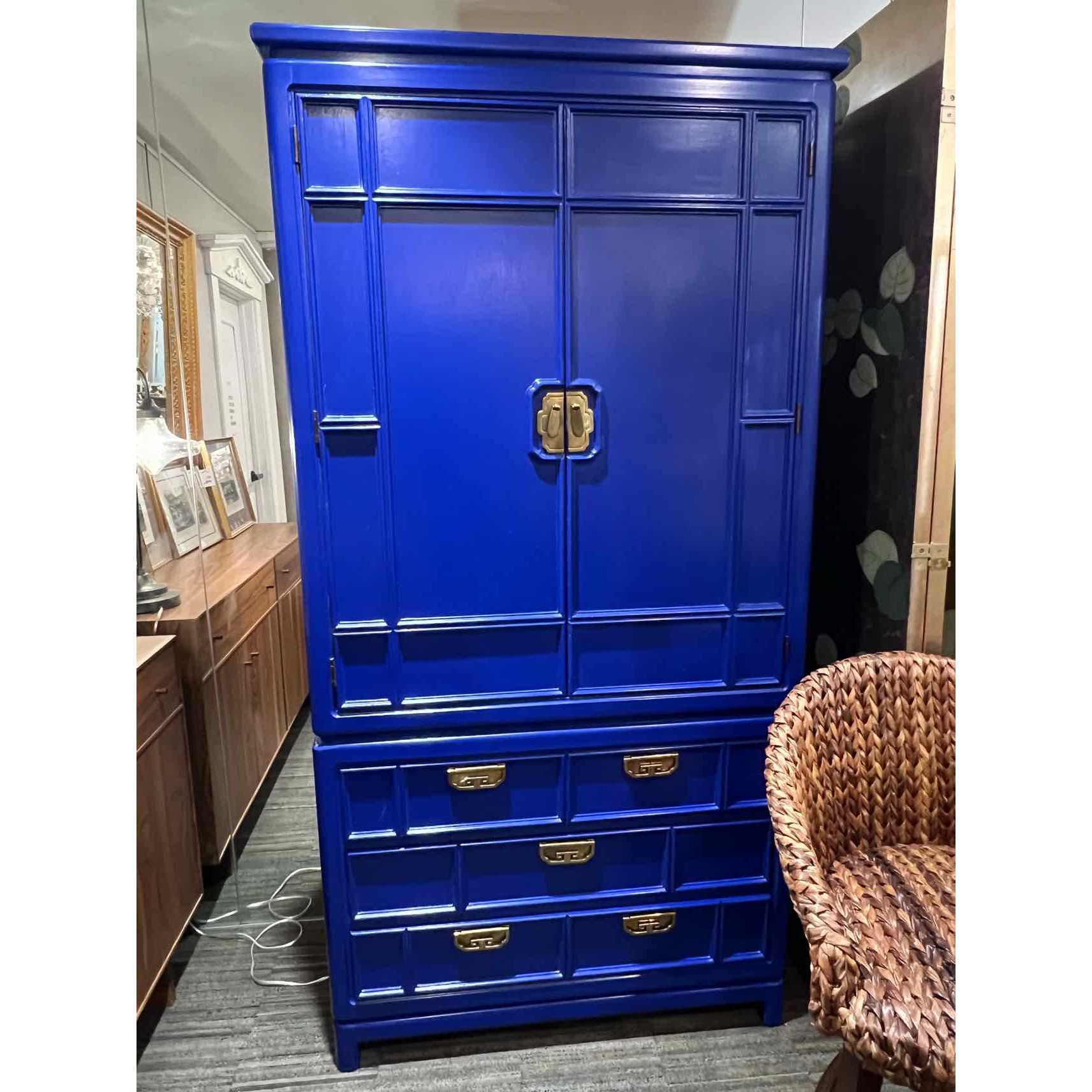 Vintage Style Blue Armoire