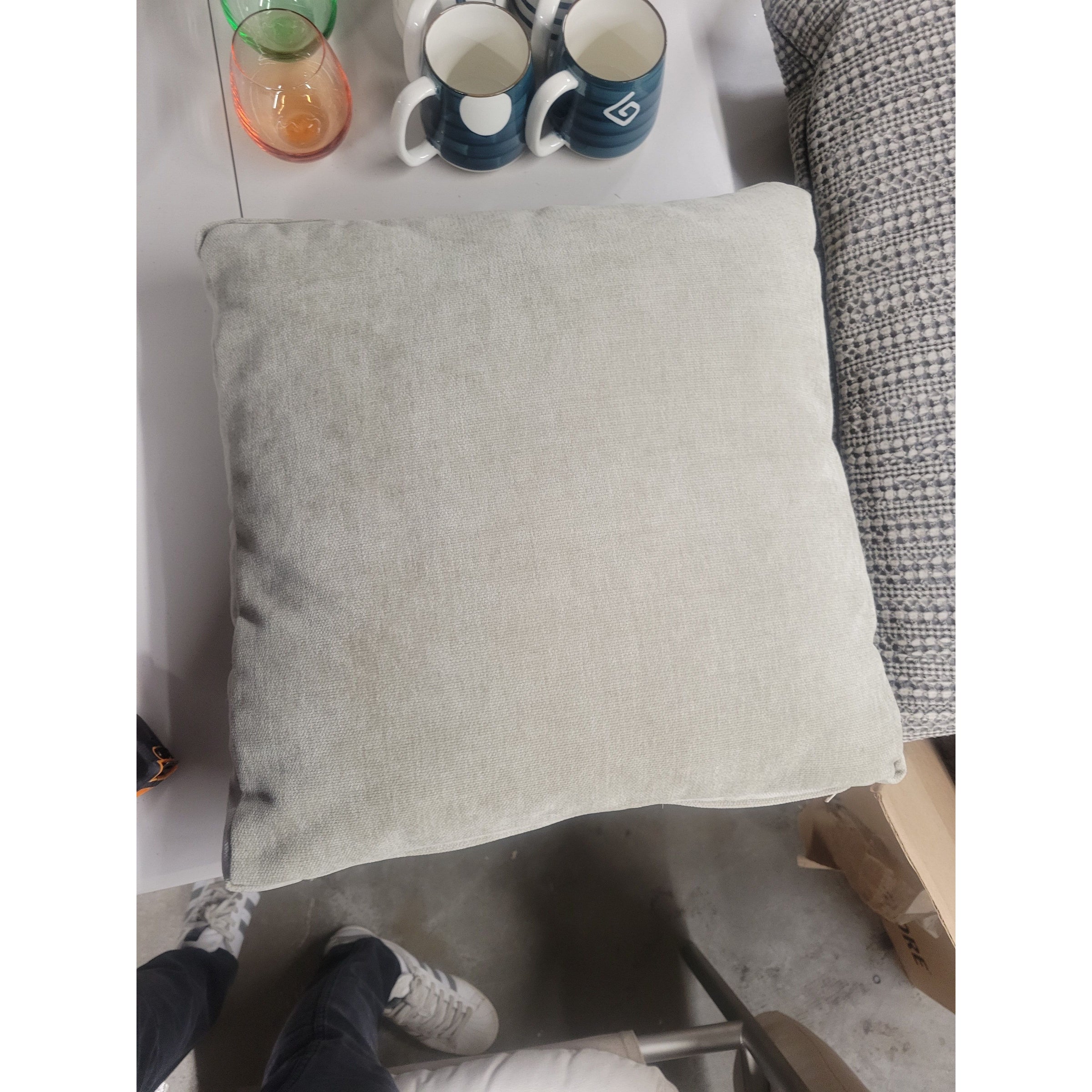 Gray Square Pillow