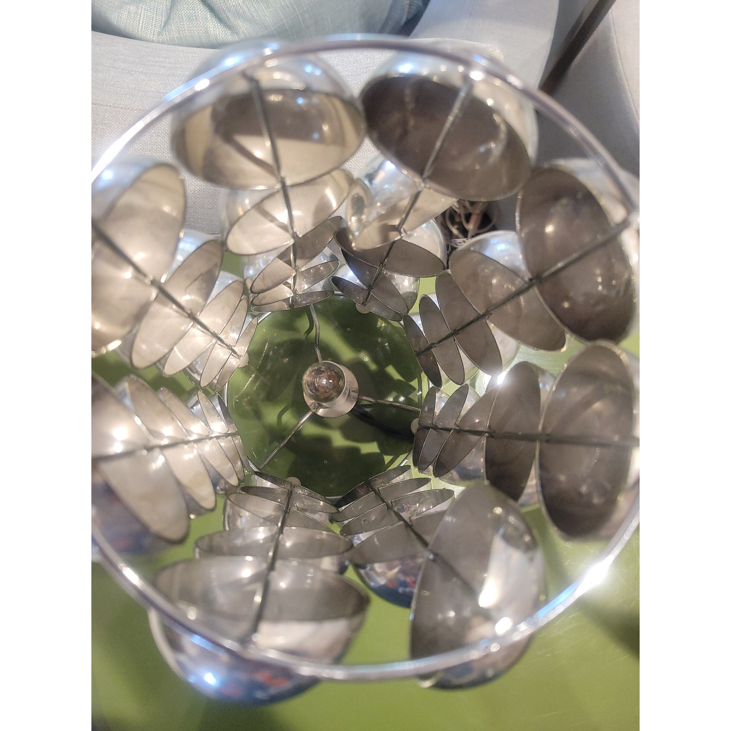 Vintage Kare Chrome Bulb Table Lamp