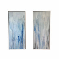 PAIR of 'Hidden History' 2014 Paintings in White Frames by Mary Nelson Sinclair