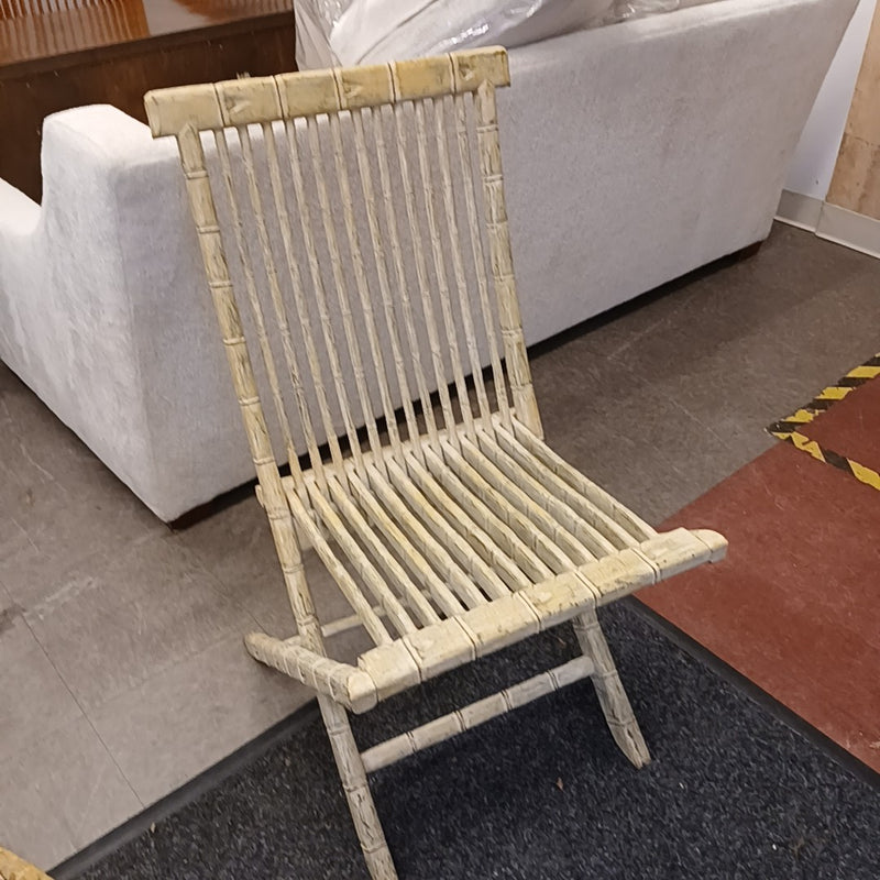 Pair of Light Faux Bamboo Chairs