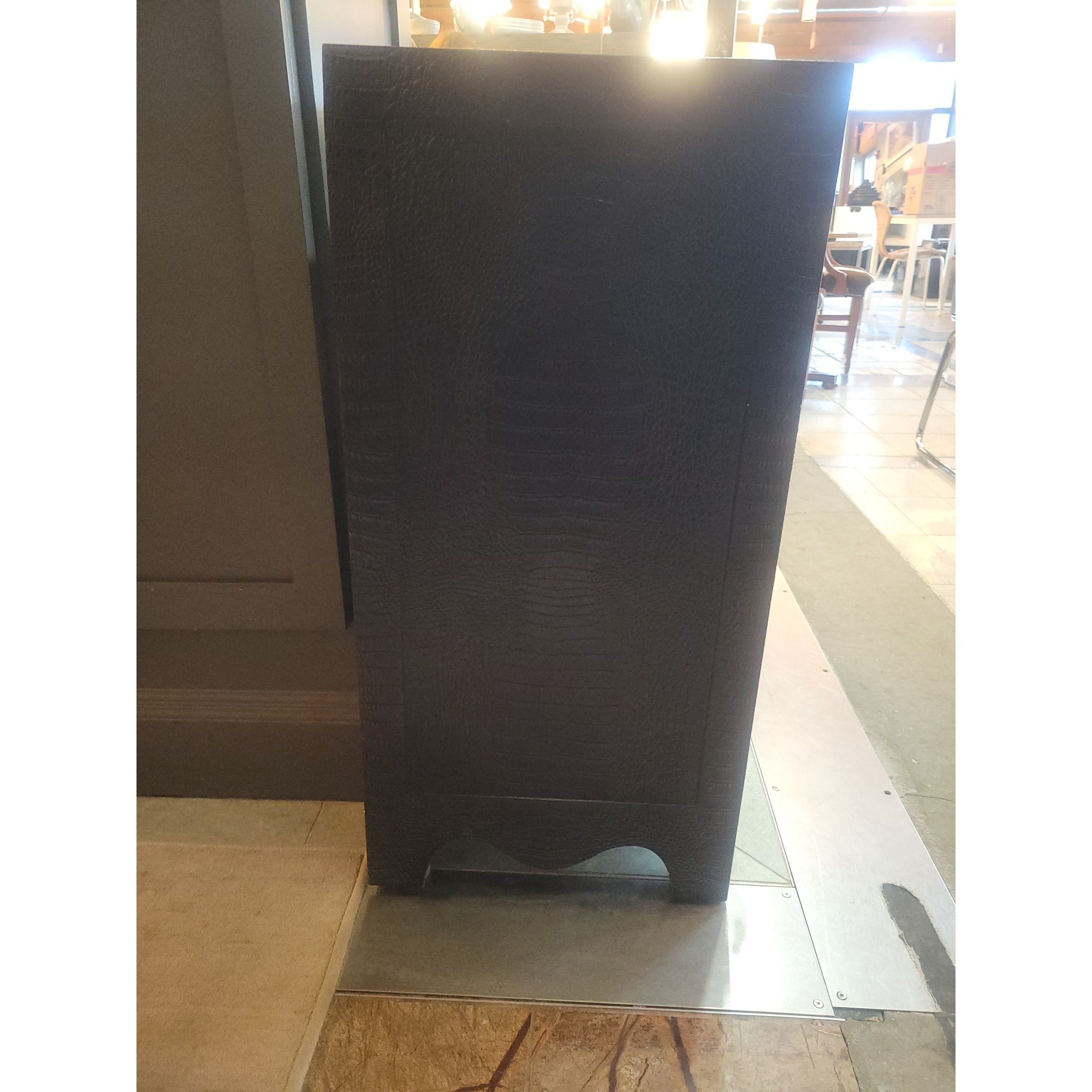 Midnight Navy Faux Croc 3-Drawer Dresser by Hooker