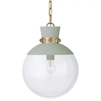 Lucia Large Glass Globe Pendant by Julie Neill for Visual Comfort in White