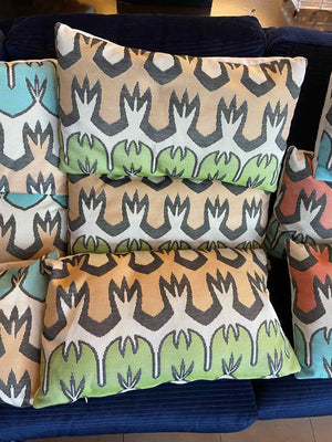 Amber & Green Missoni Style Lumbar Pillow