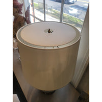PAIR of Bamboo Painted Porcelain Ginger Jar Table Lamps w/ Shades by Illume - colletteconsignment.com