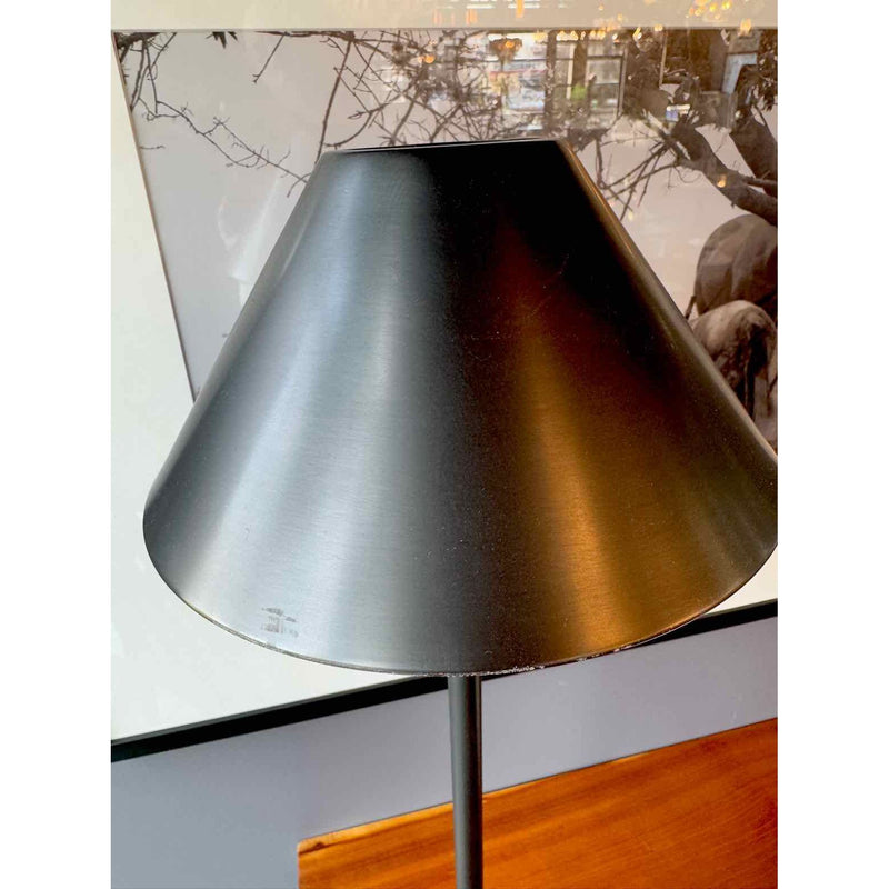 Pair of Black Metal Shaded Table Lamps by RH