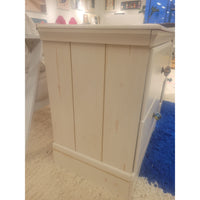 PAIR of White Wash Wood 2-Drawer Night Stands w/ Ceramic Knobs (AS IS)