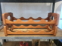 Teak 2-Pc Tabletop Wine Rack for 8 Bottles