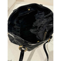 Women's Prada Exspandable Black Satchel w/Gold Hardware