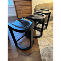 Set of Three  Black Bar Stools by Noir