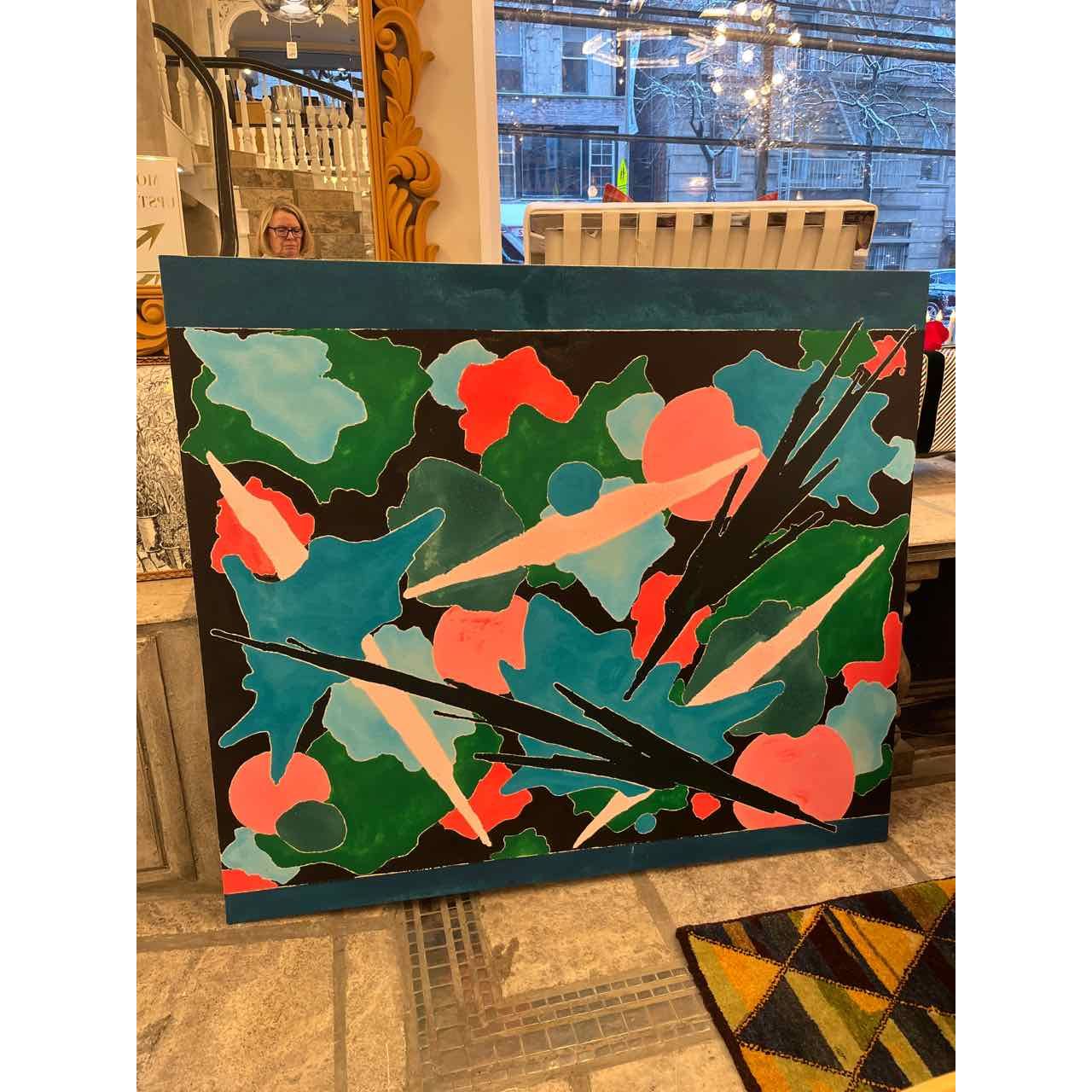 Russell Tyler "Green Night" 2019 Acrylic on Canvas - colletteconsignment.com