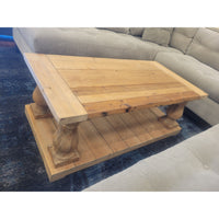 4-ft Rectangular 2-Tier Wood Coffee Table by RH