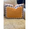 Pair of Orange & Black Geometric Design Pillows